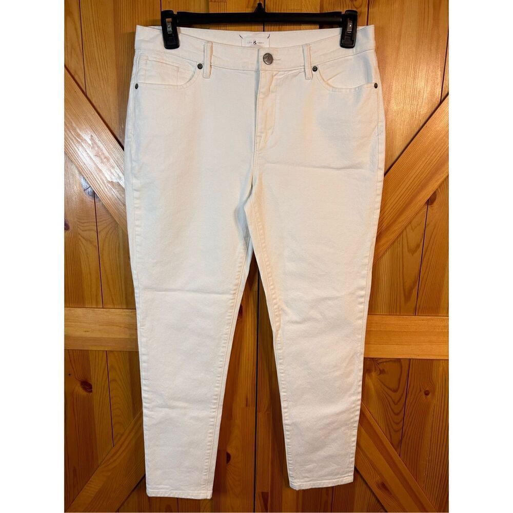 Lou & Grey White Slouchy Skinny Jeans Size 30 (4611)